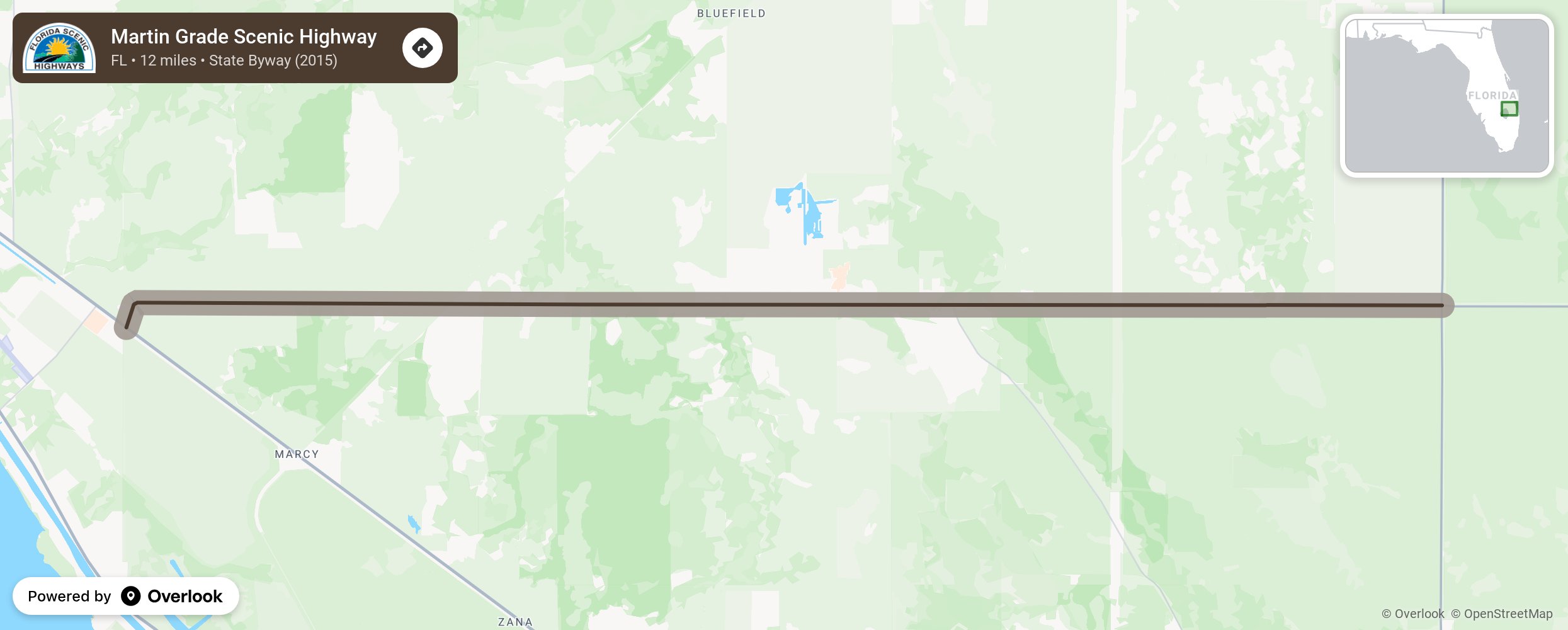 Map of Martin Grade Scenic Highway - scenic route