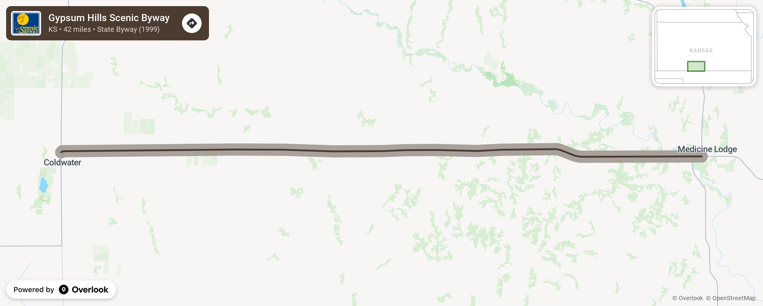 Map of Gypsum Hills Scenic Byway - scenic route