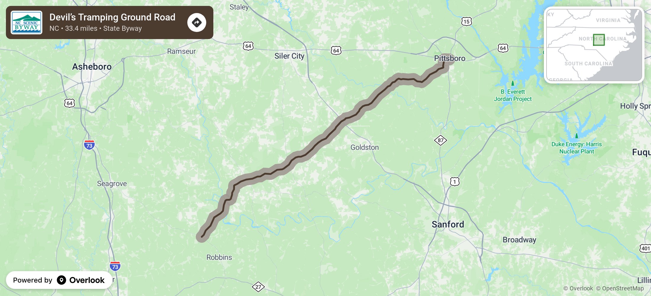 devils lip road in n.c Devil's Tramping Ground Road - America's Scenic Byways