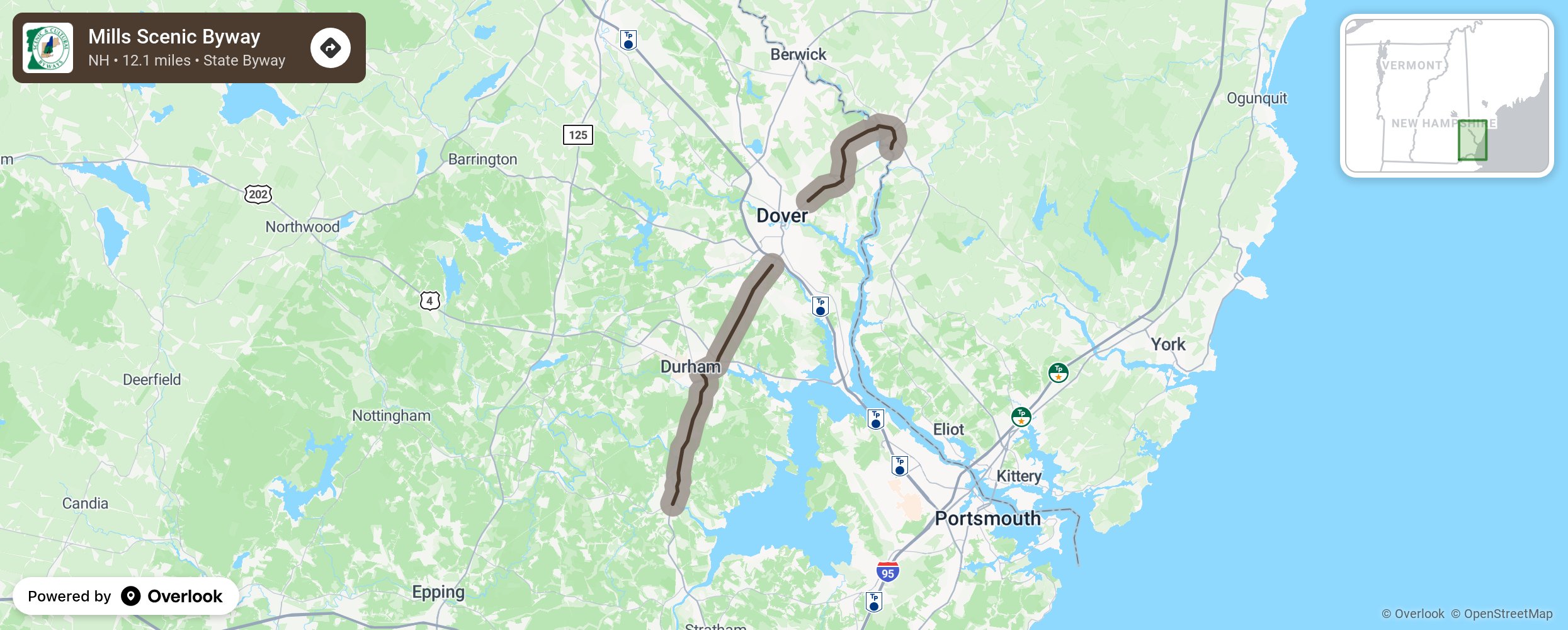 Map of Mills Scenic Byway - scenic route