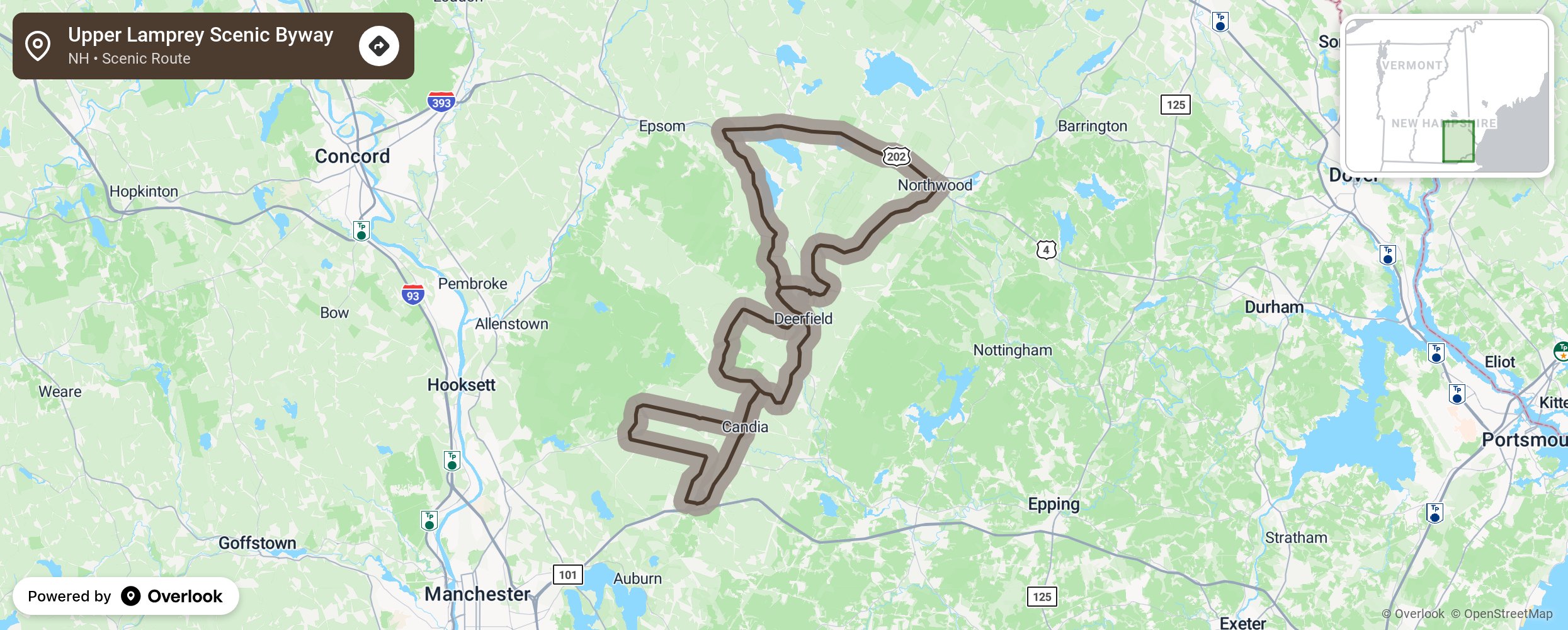 Map of Upper Lamprey Scenic Byway - scenic route