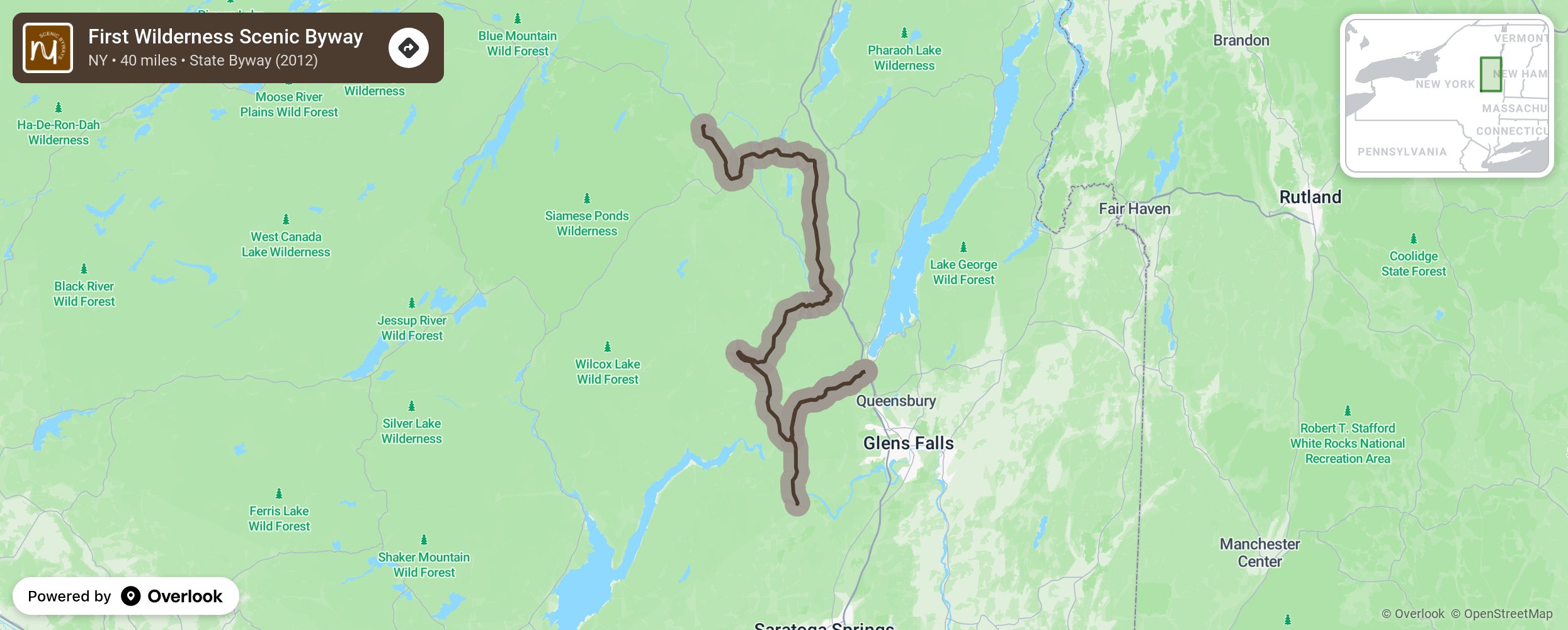 Map of First Wilderness Scenic Byway - scenic route