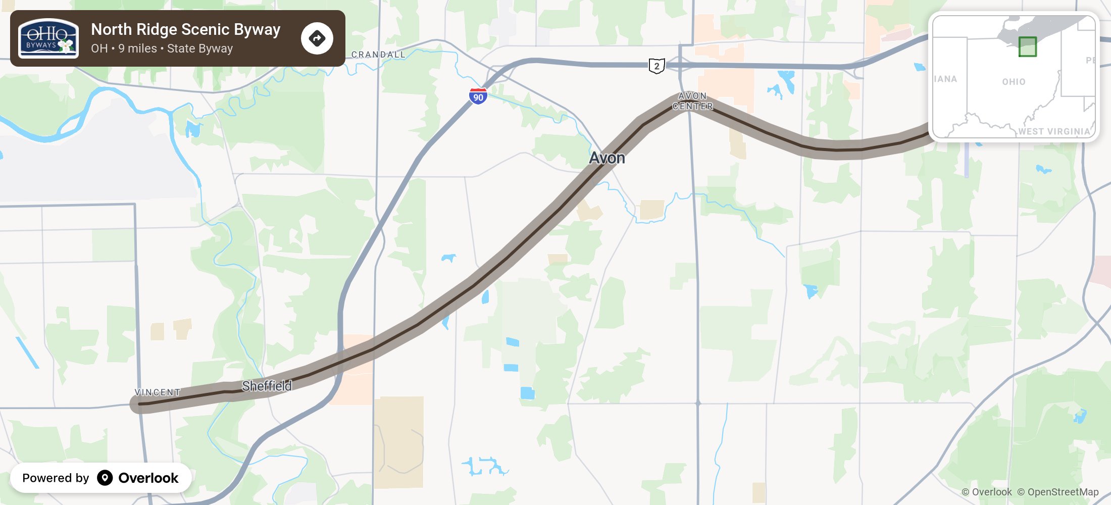 North Ridge Scenic Byway on OverlookMaps.com