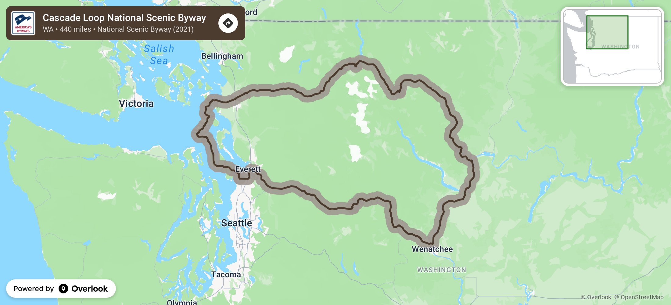 Cascade Loop National Scenic Byway on OverlookMaps.com