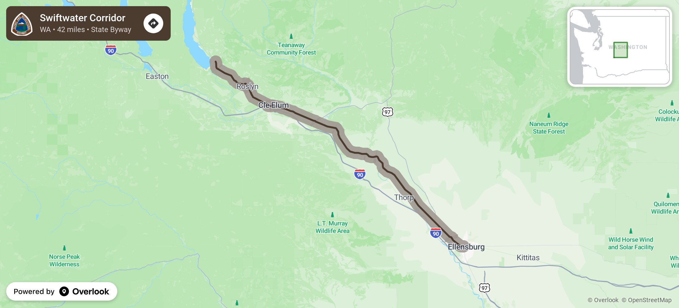 Maple Corridor Map Code Swiftwater Corridor - America's Scenic Byways - Overlook Maps