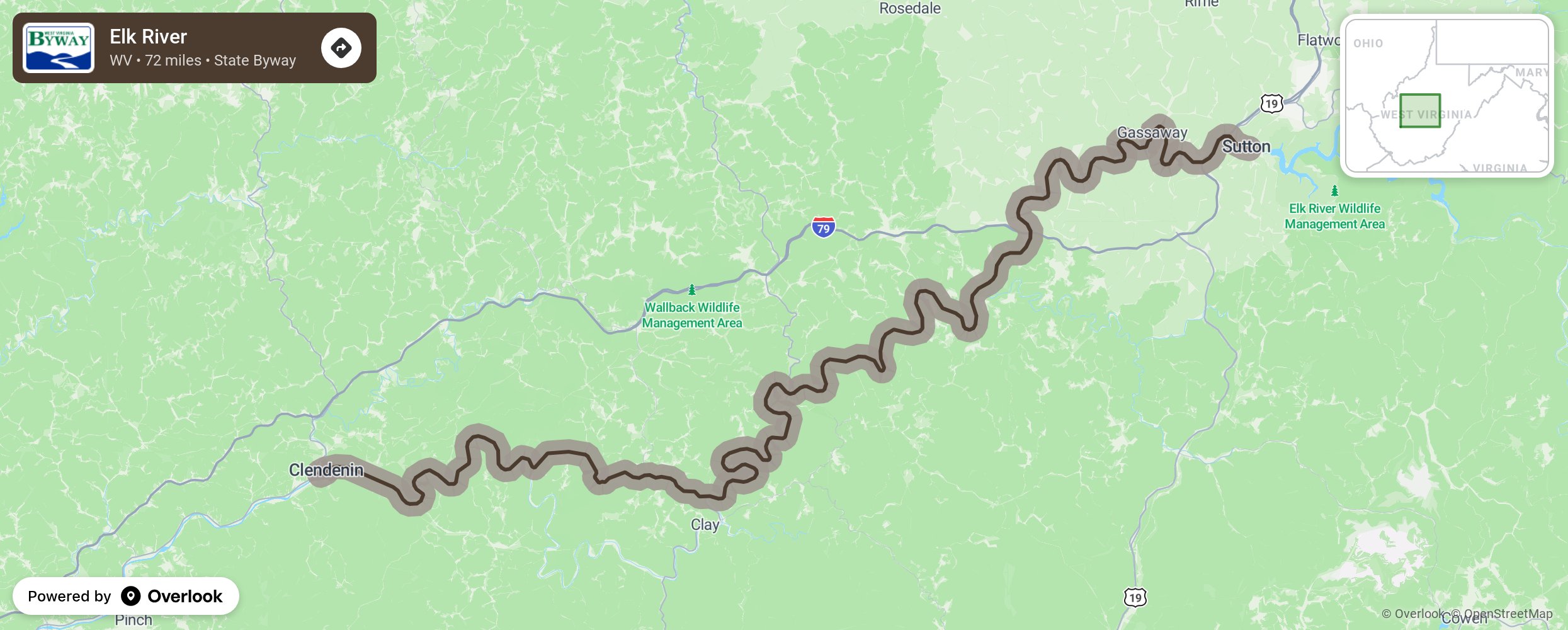 Map of Elk River - scenic route