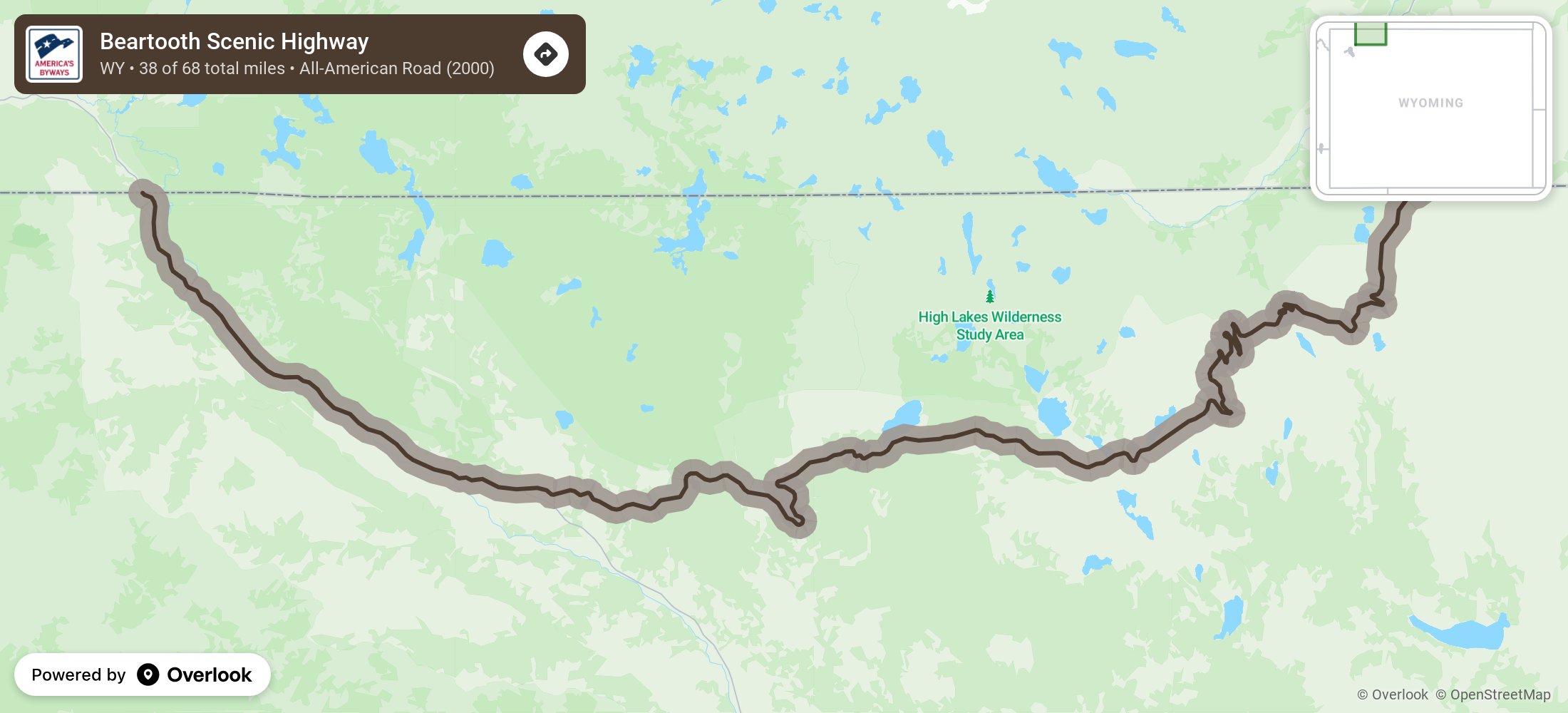Beartooth Scenic Highway on OverlookMaps.com