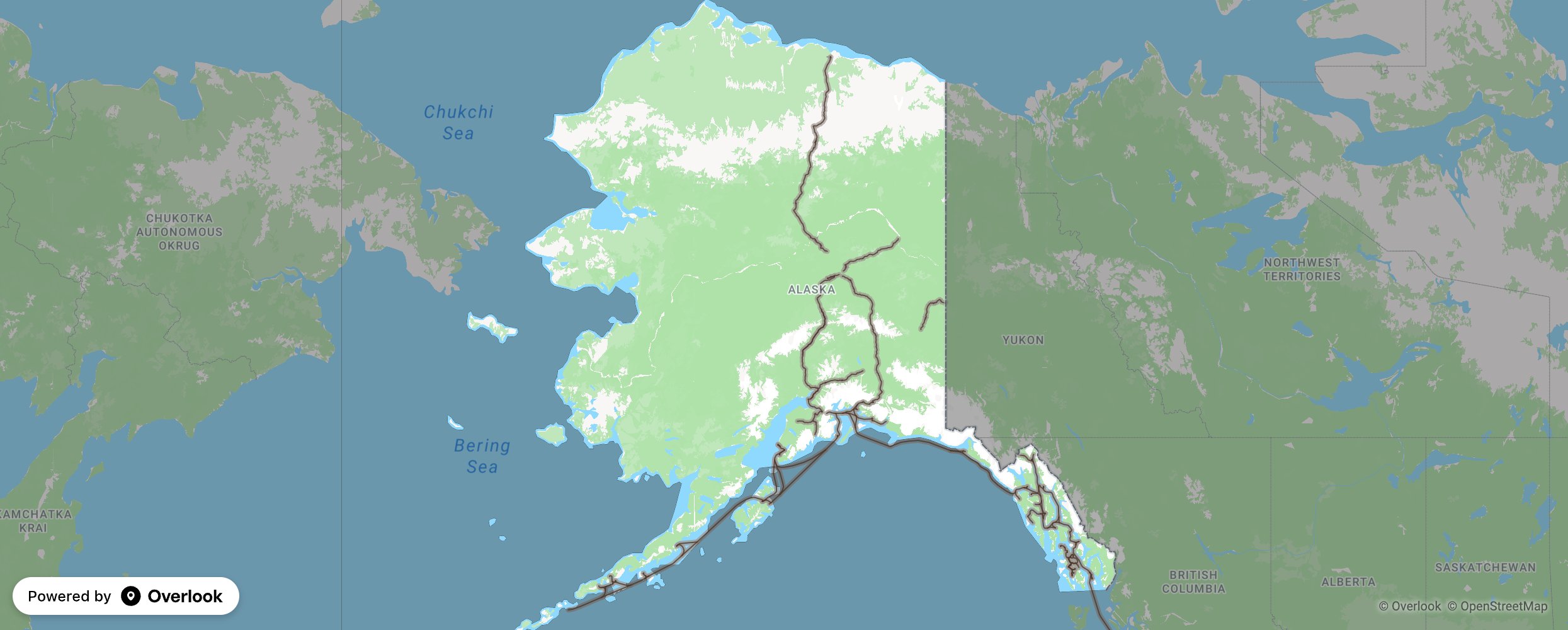 Alaska Scenic Routes - Overlook Maps