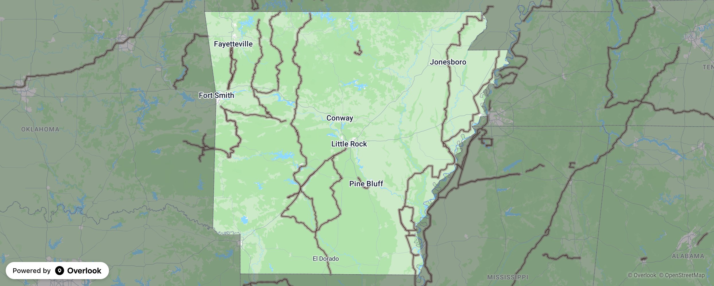 Arkansas scenic route map