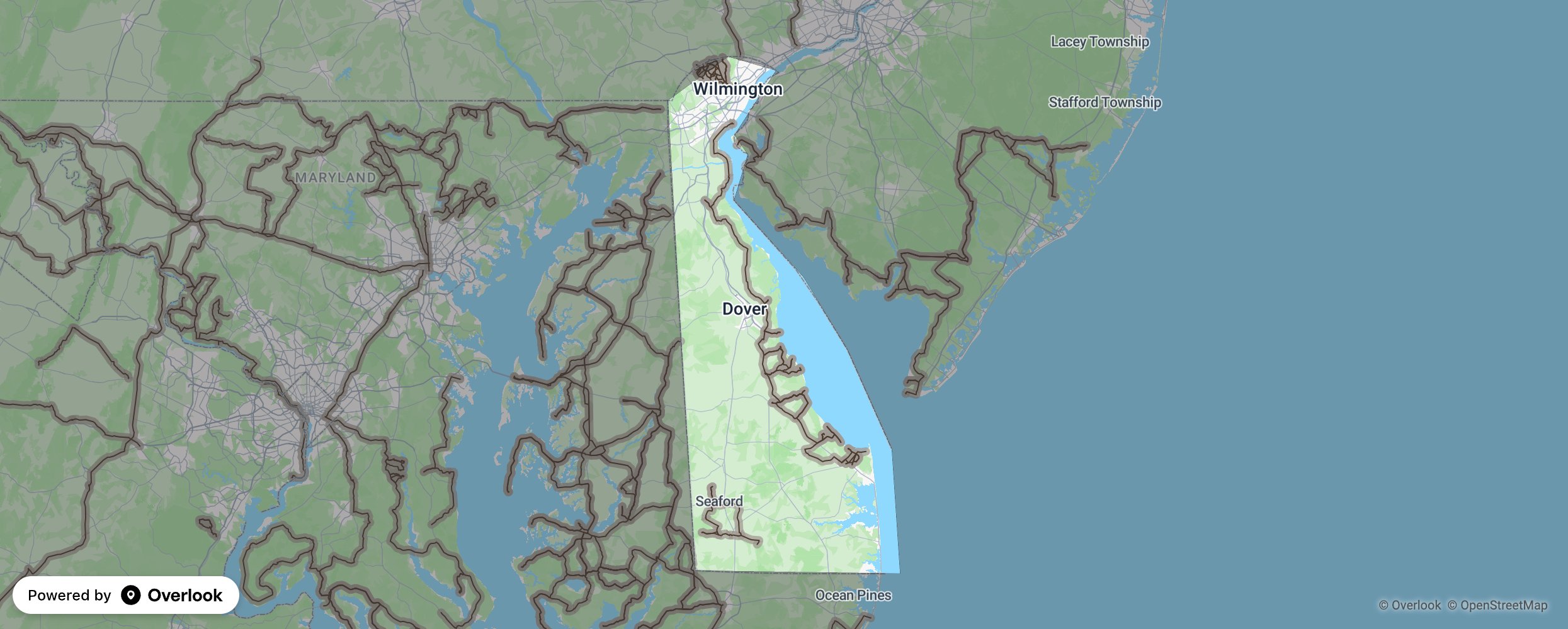 Delaware scenic route map