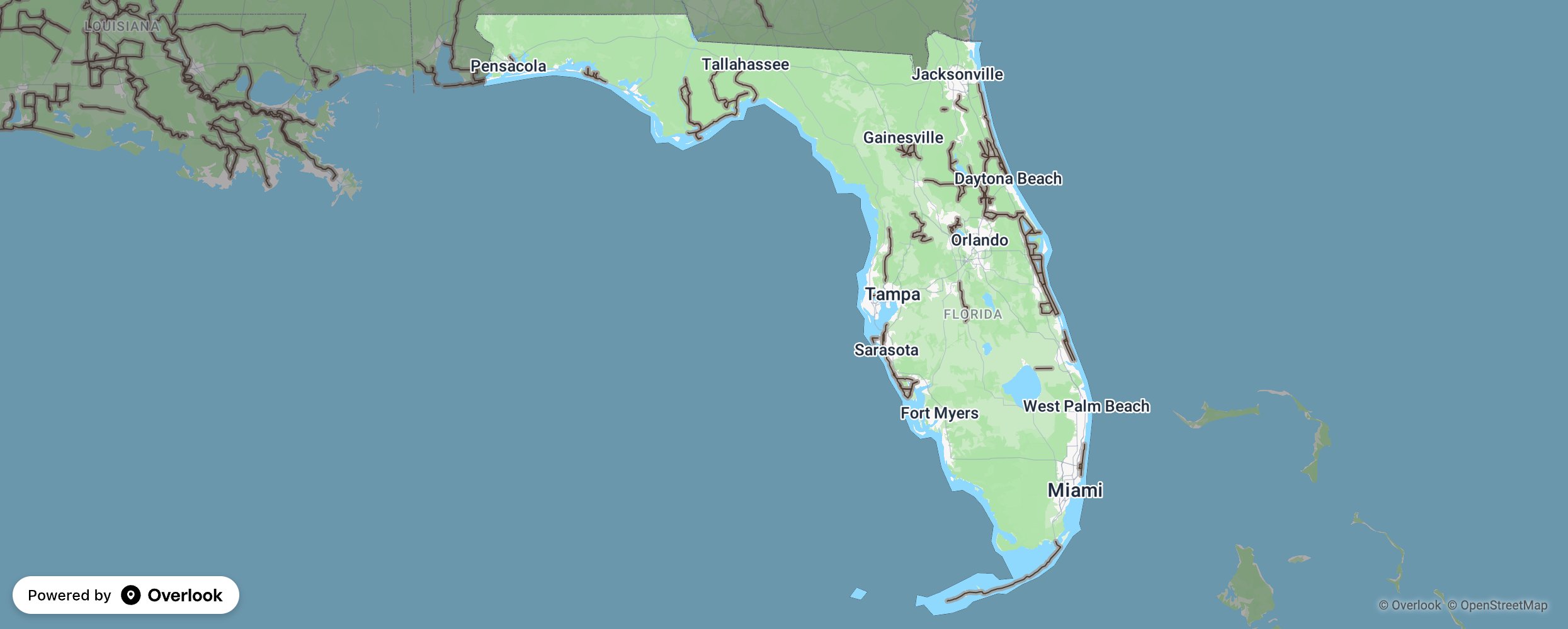 Florida scenic route map