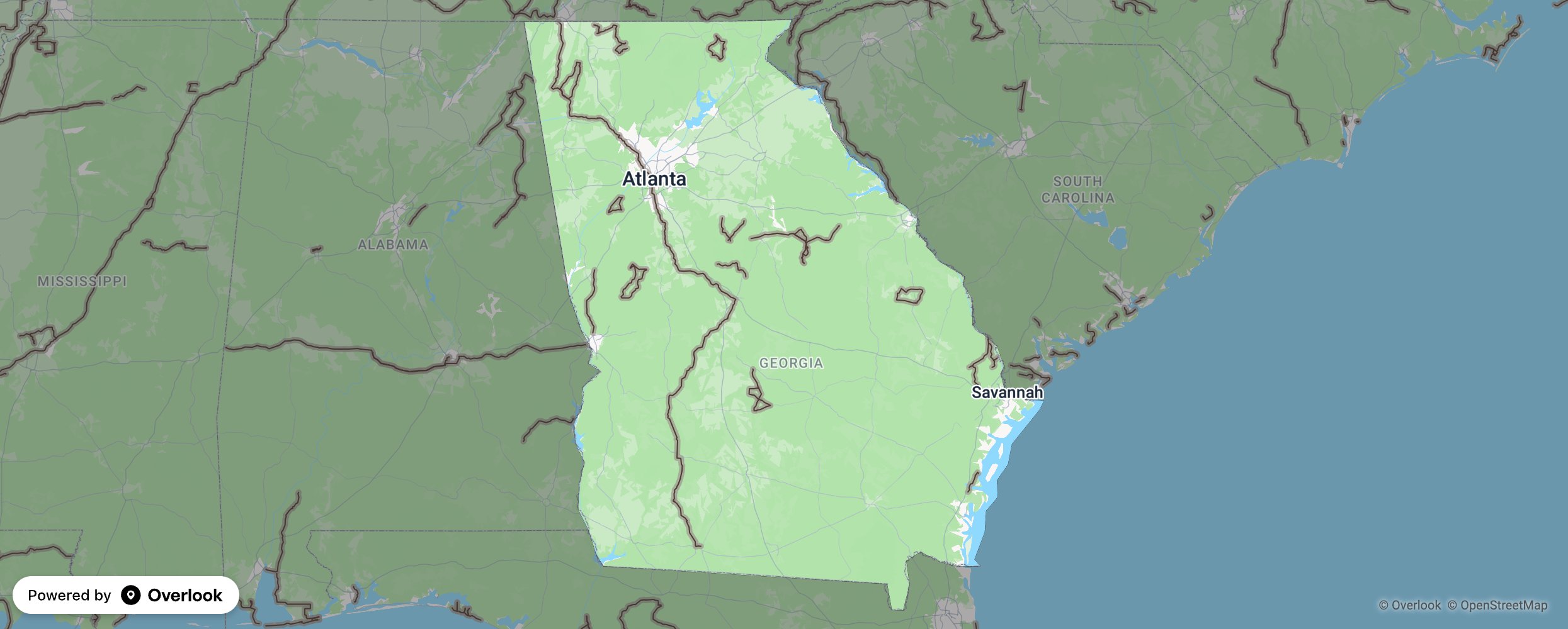 Georgia scenic route map