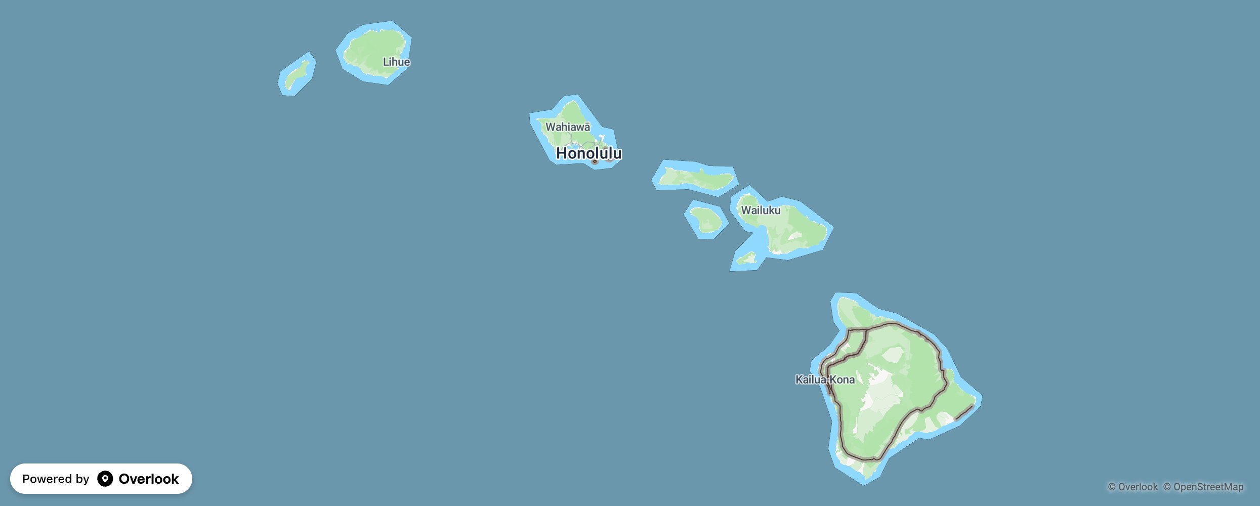 Hawaii scenic route map