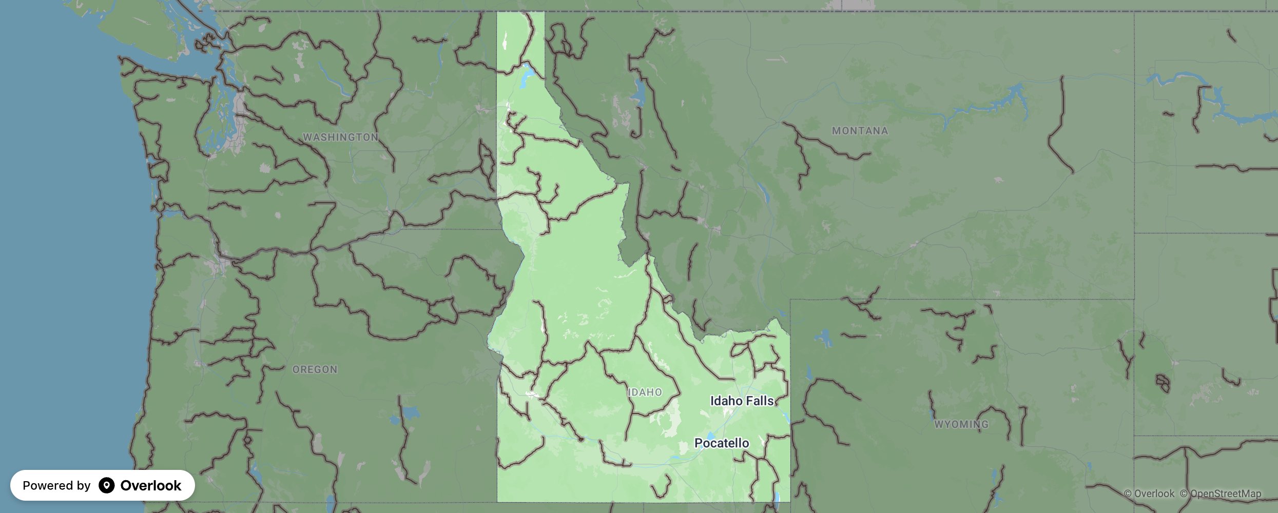 Idaho scenic route map