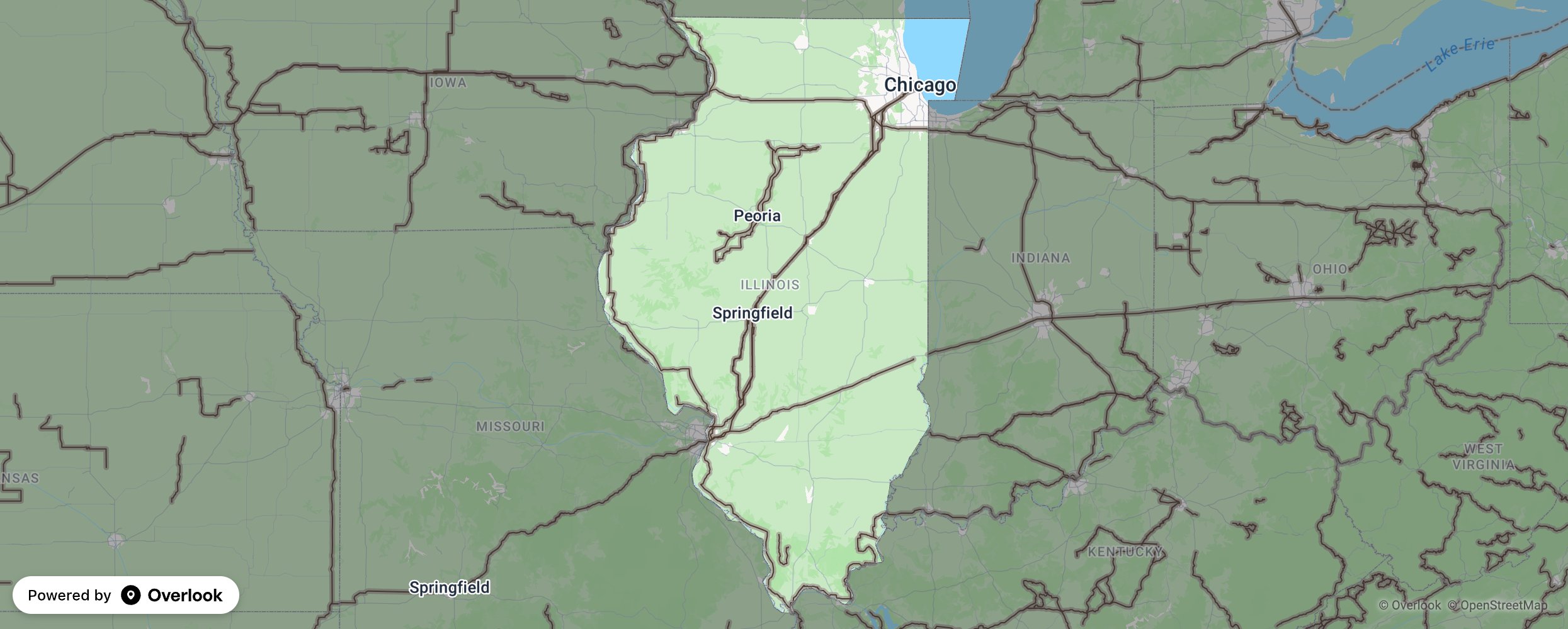 Illinois scenic route map