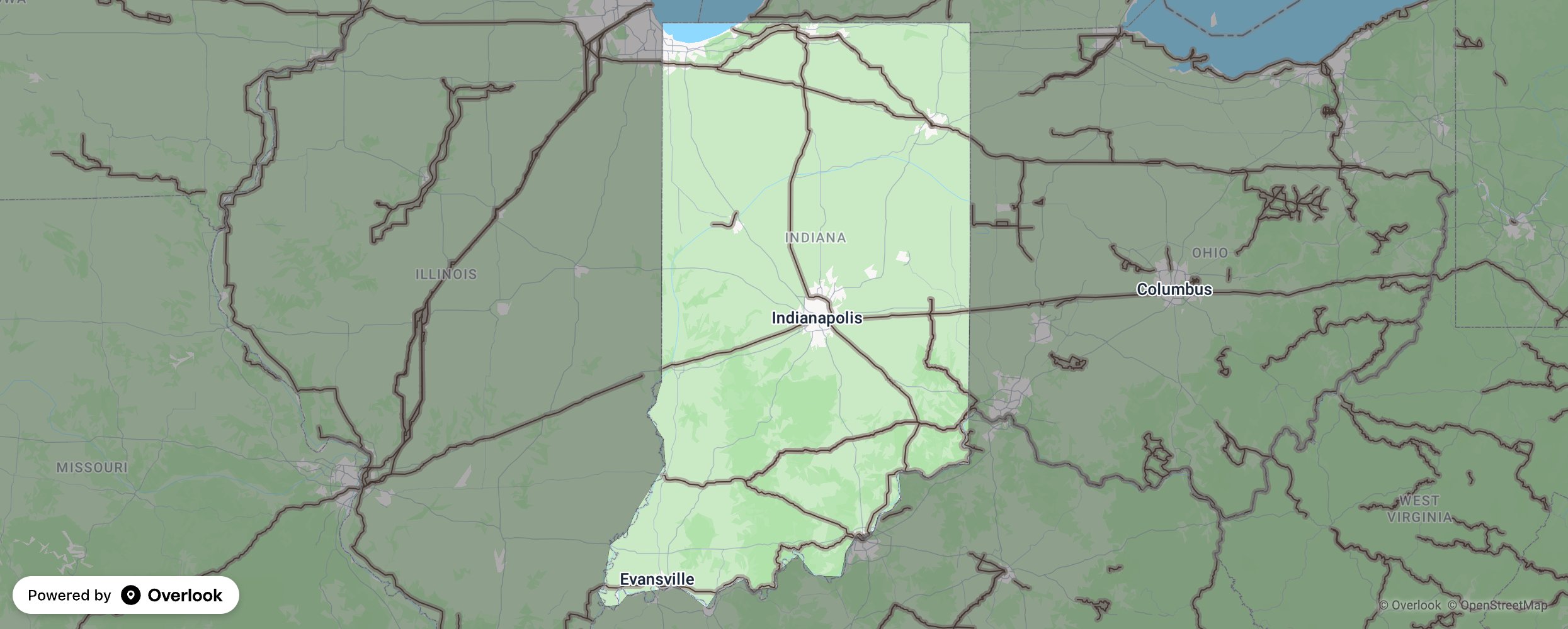 Indiana scenic route map