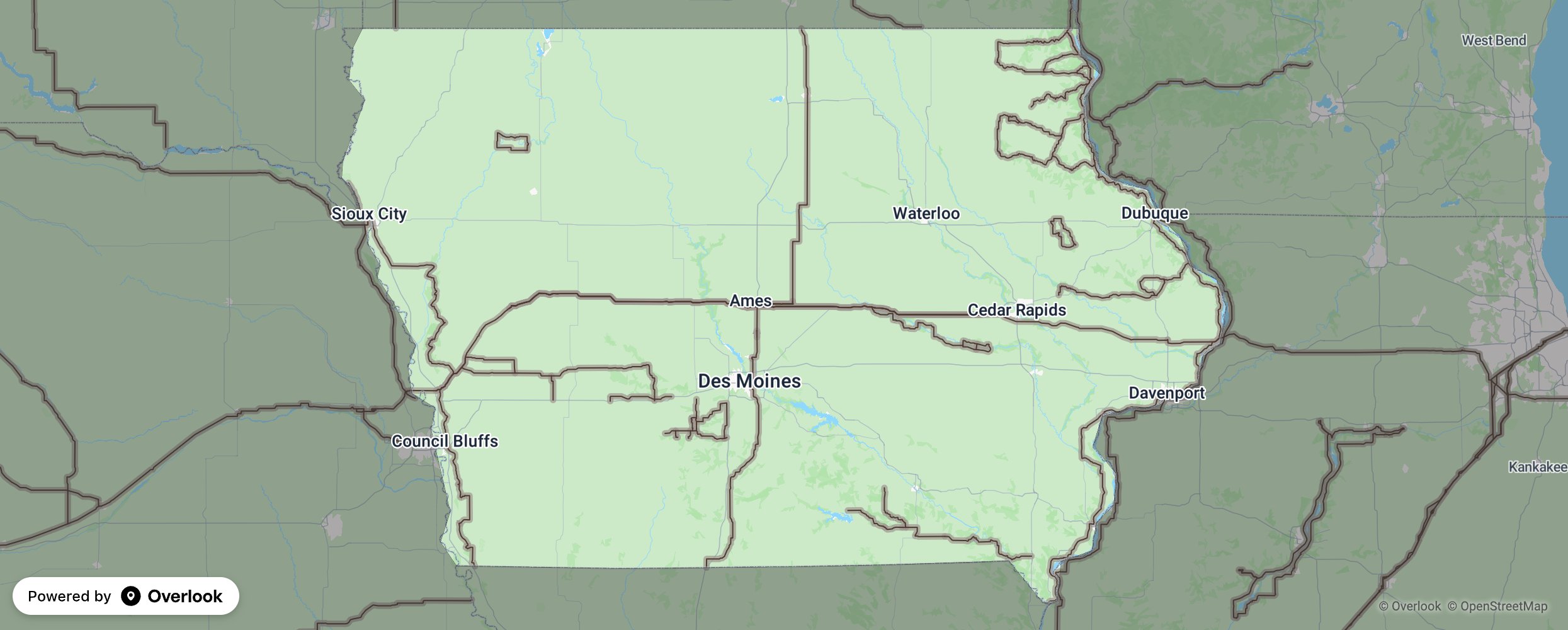 Iowa scenic route map