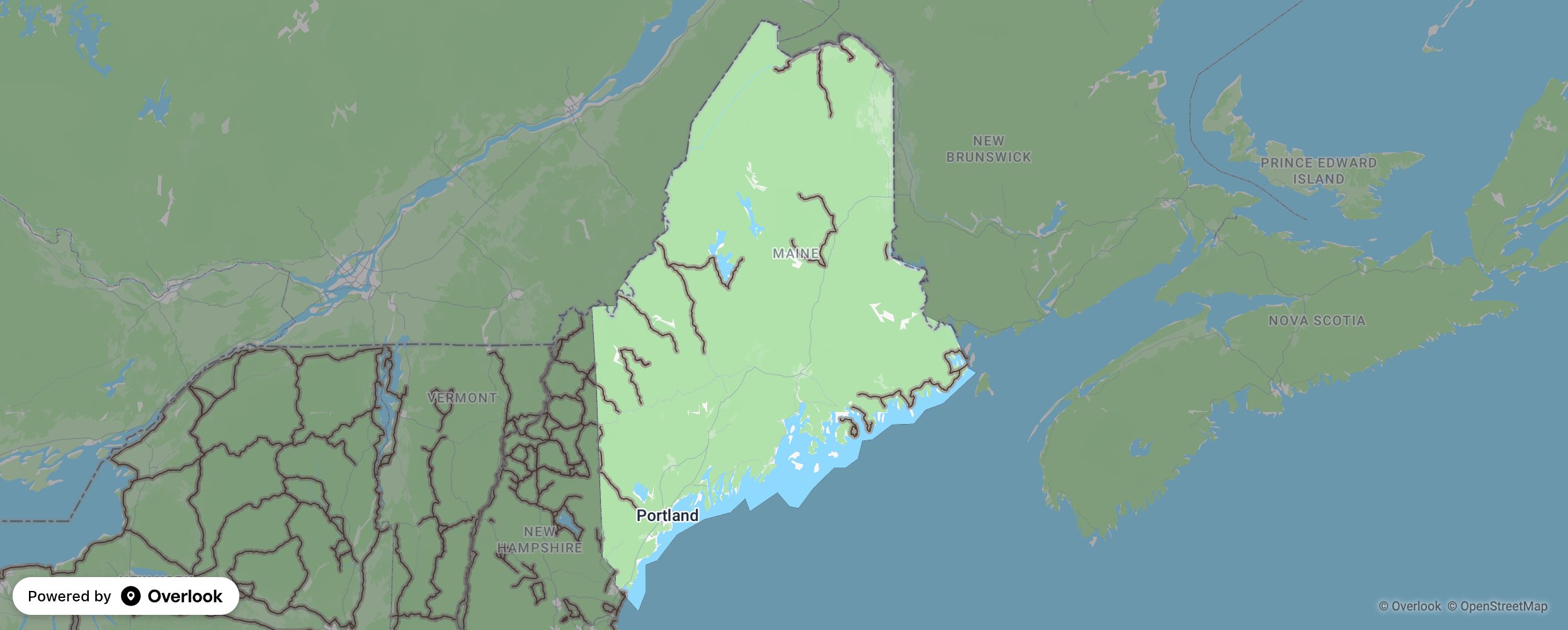 Maine scenic route map