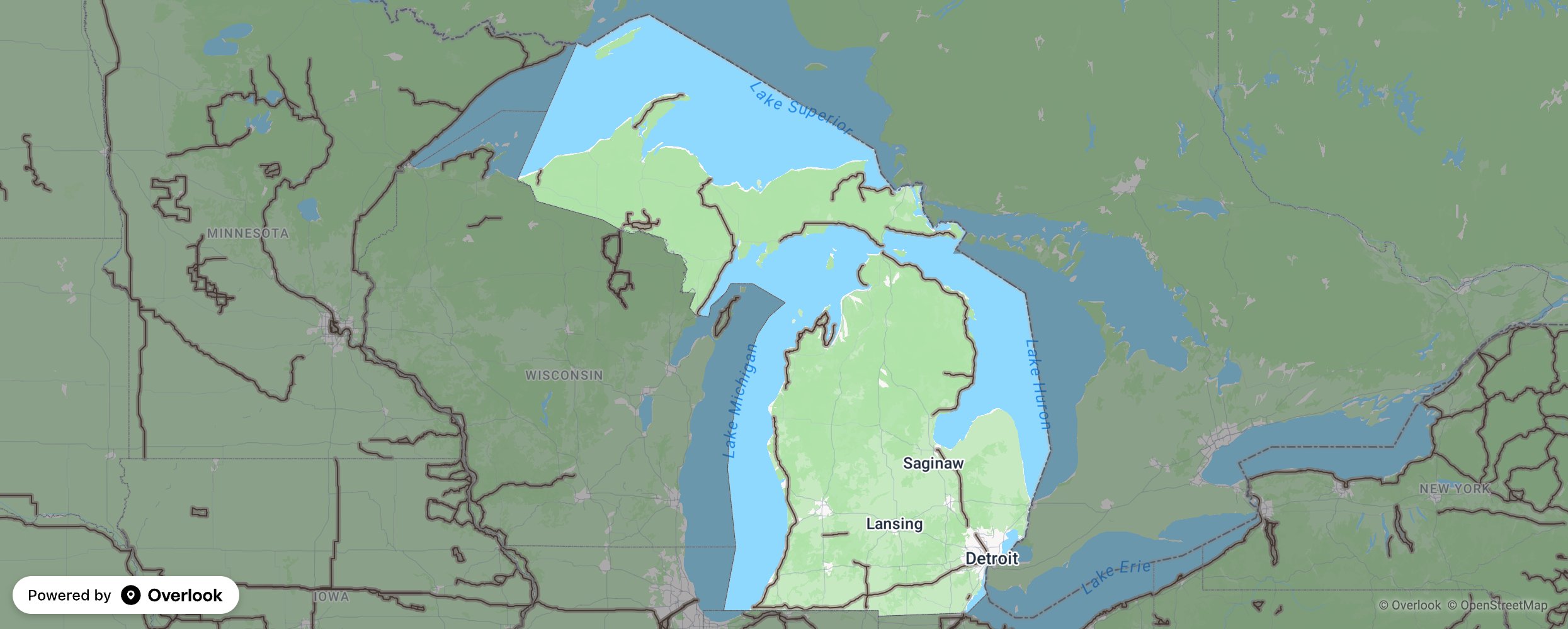 Michigan scenic route map