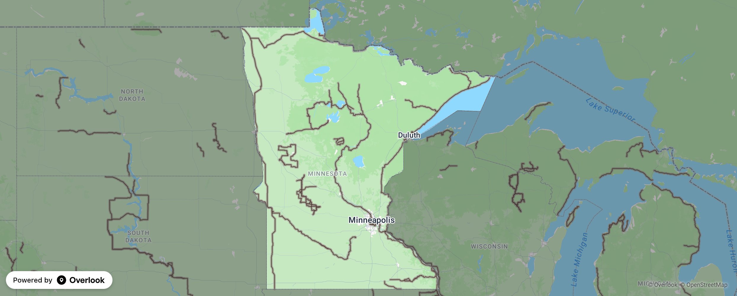 Minnesota scenic route map