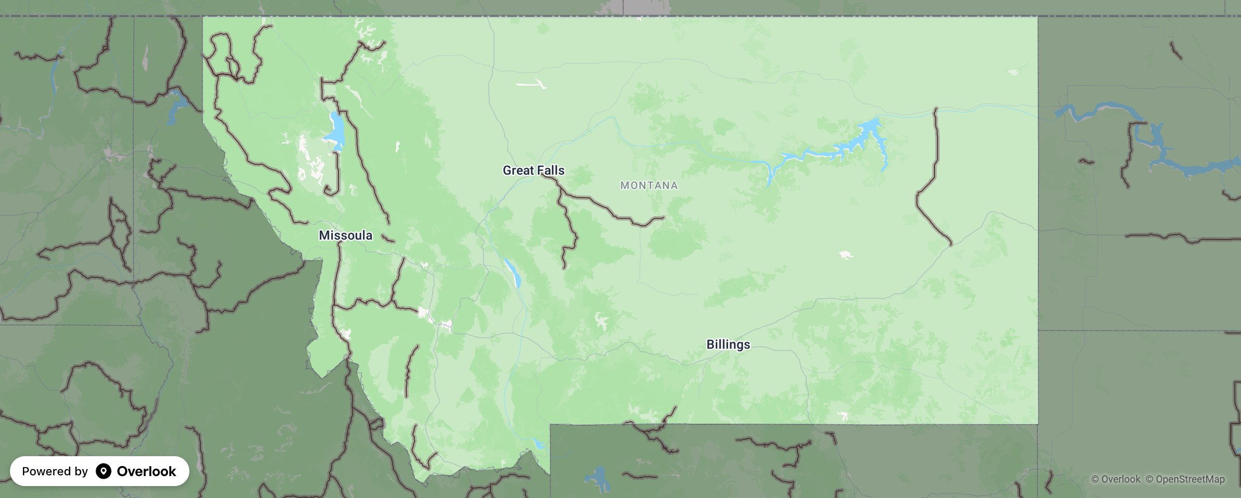 Montana scenic route map