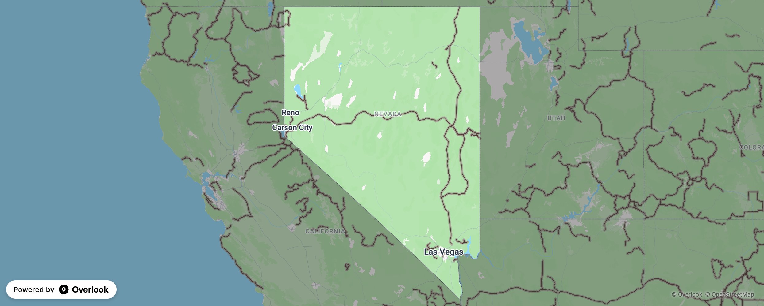 Nevada scenic route map