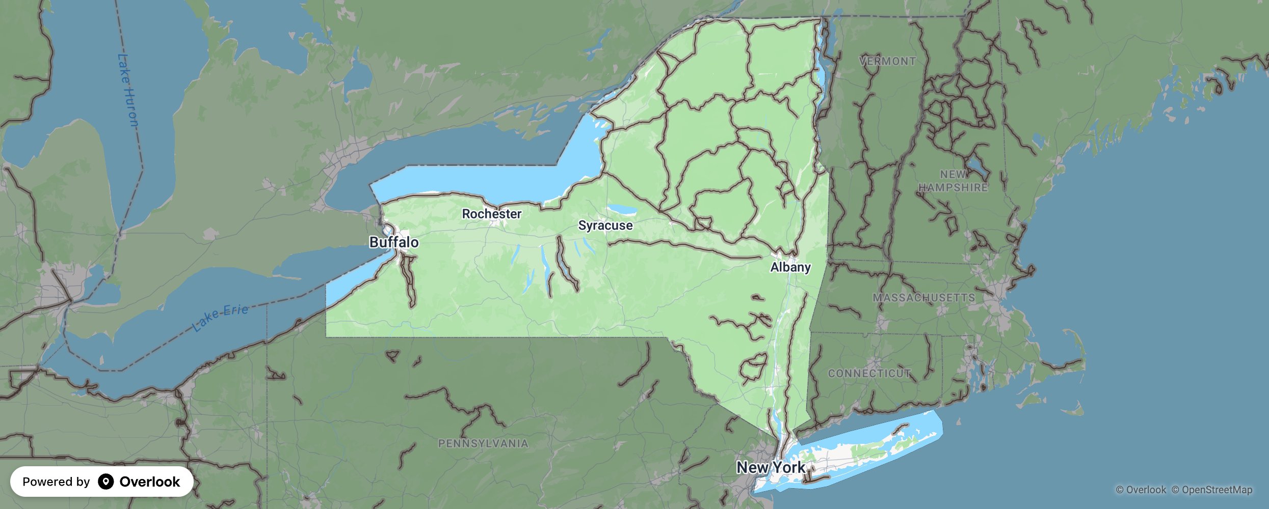 New York scenic route map