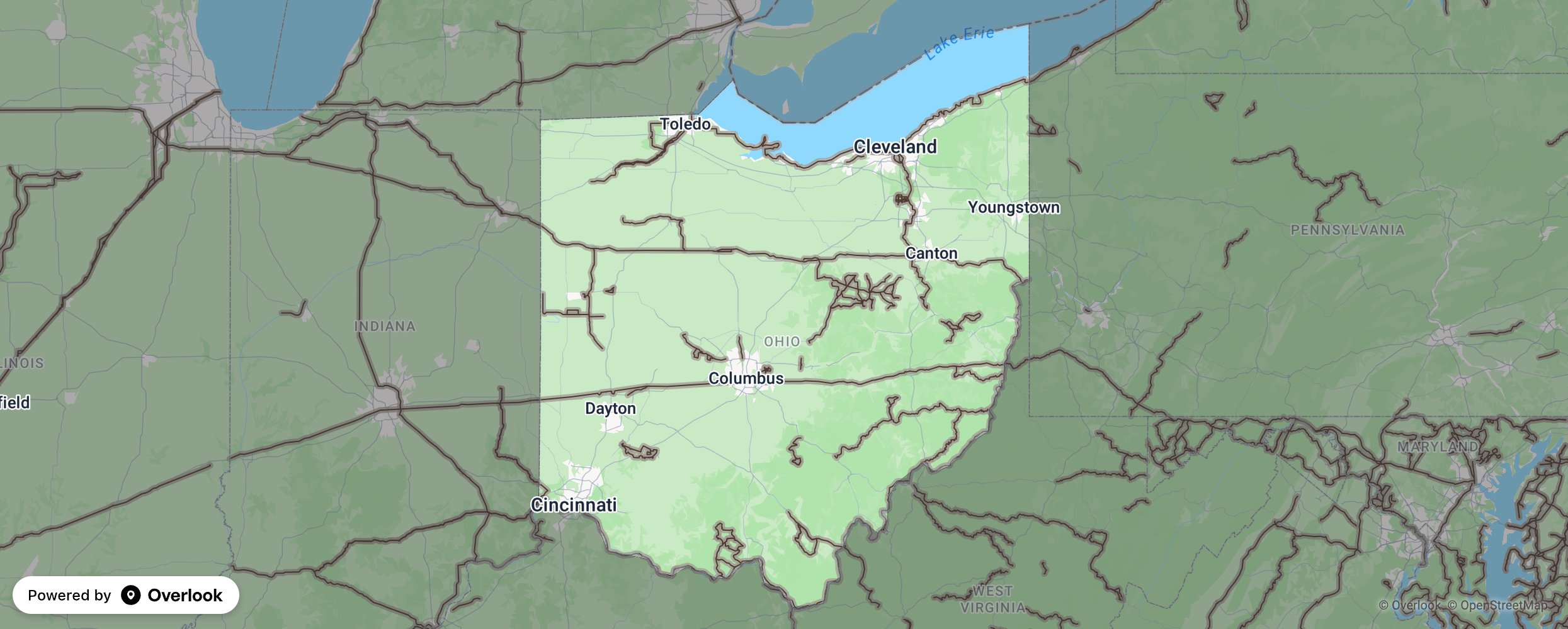 Ohio scenic route map