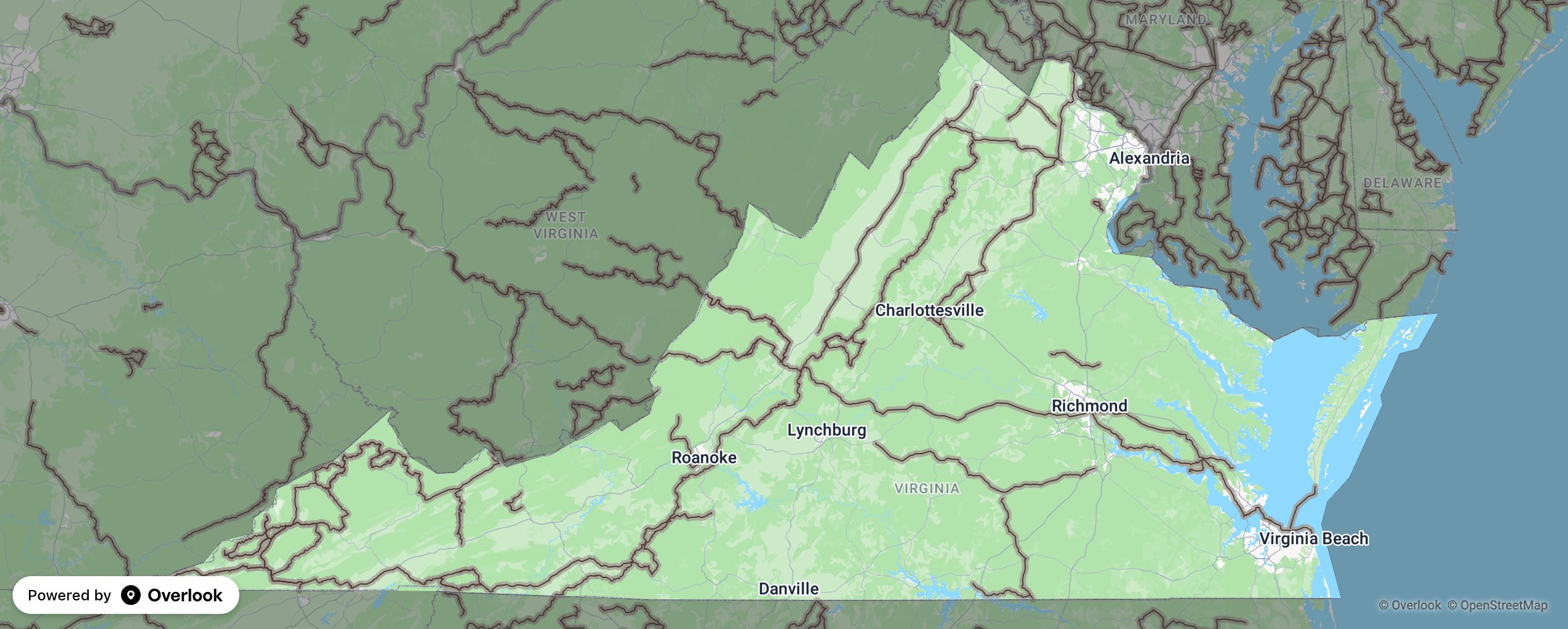 Virginia scenic route map