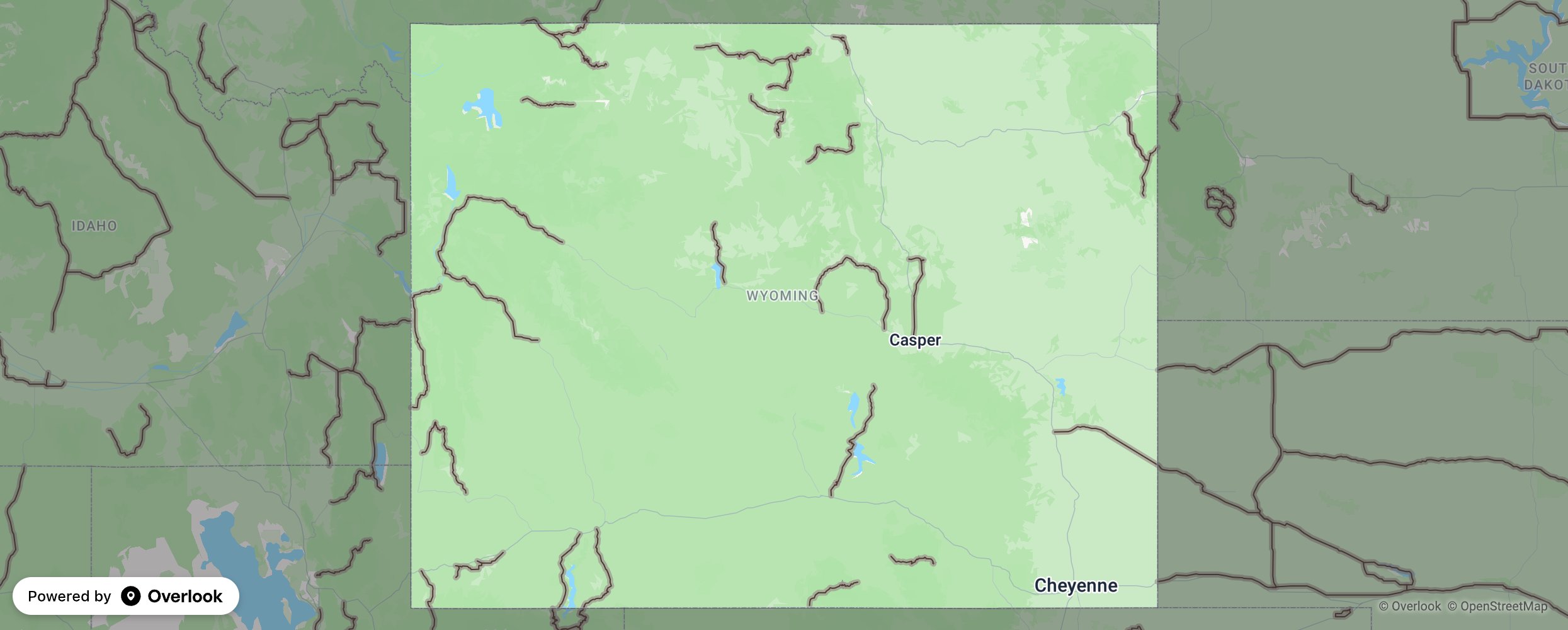 Wyoming scenic route map